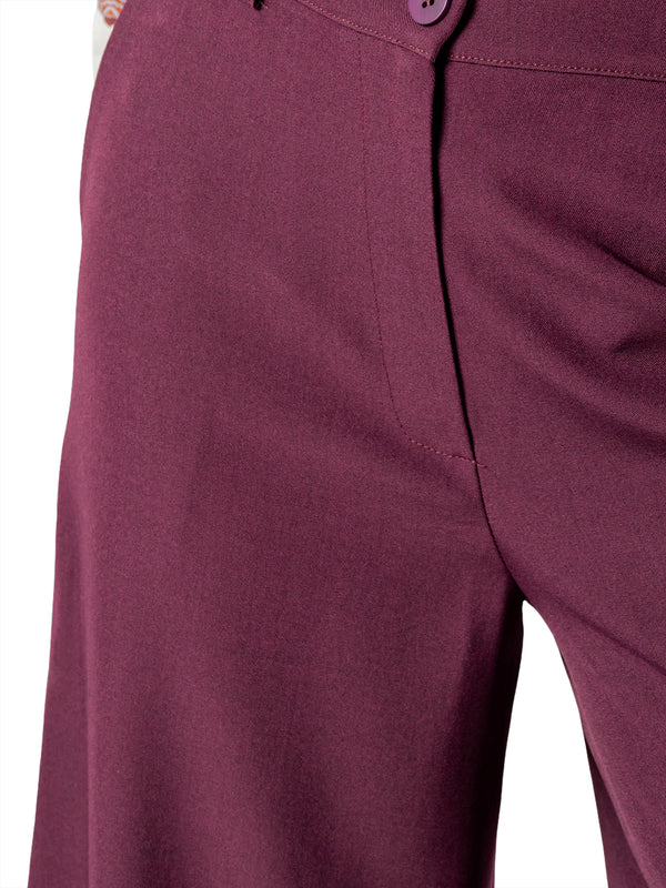 I AM Pantalone Donna Mod. L023 PRUGNA Prugna