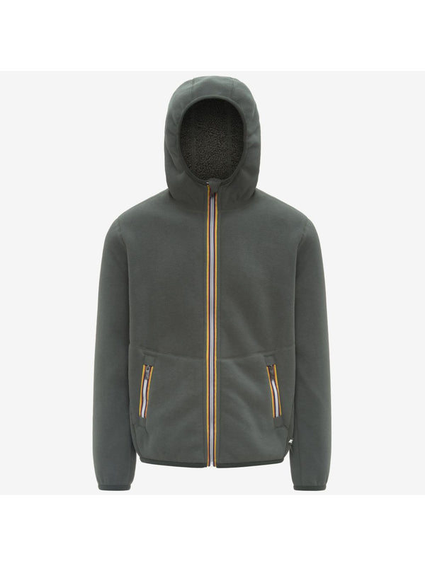 K-Way Felpa Zip Uomo Mod. K3132NW JACK SHE POL DOU B2N Verde