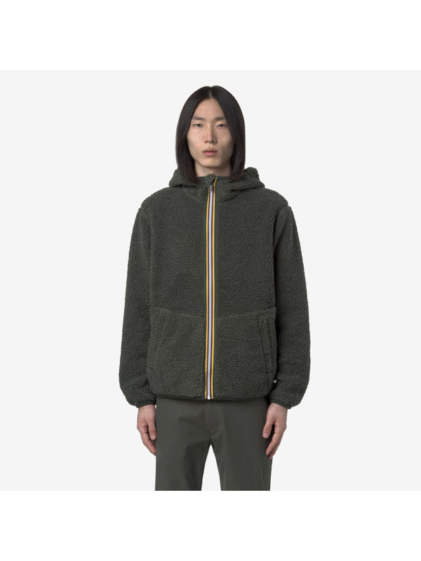 K-Way Felpa Zip Uomo Mod. K3132NW JACK SHE POL DOU B2N Verde