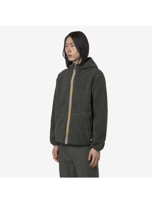 K-Way Felpa Zip Uomo Mod. K3132NW JACK SHE POL DOU B2N Verde