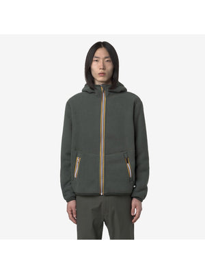 K-Way Felpa Zip Uomo Mod. K3132NW JACK SHE POL DOU B2N Verde