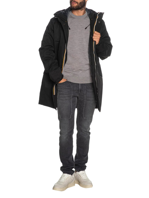 K-Way Giubbotto lungo Uomo Mod. K8133FW JARNO TW MA AL8 Nero