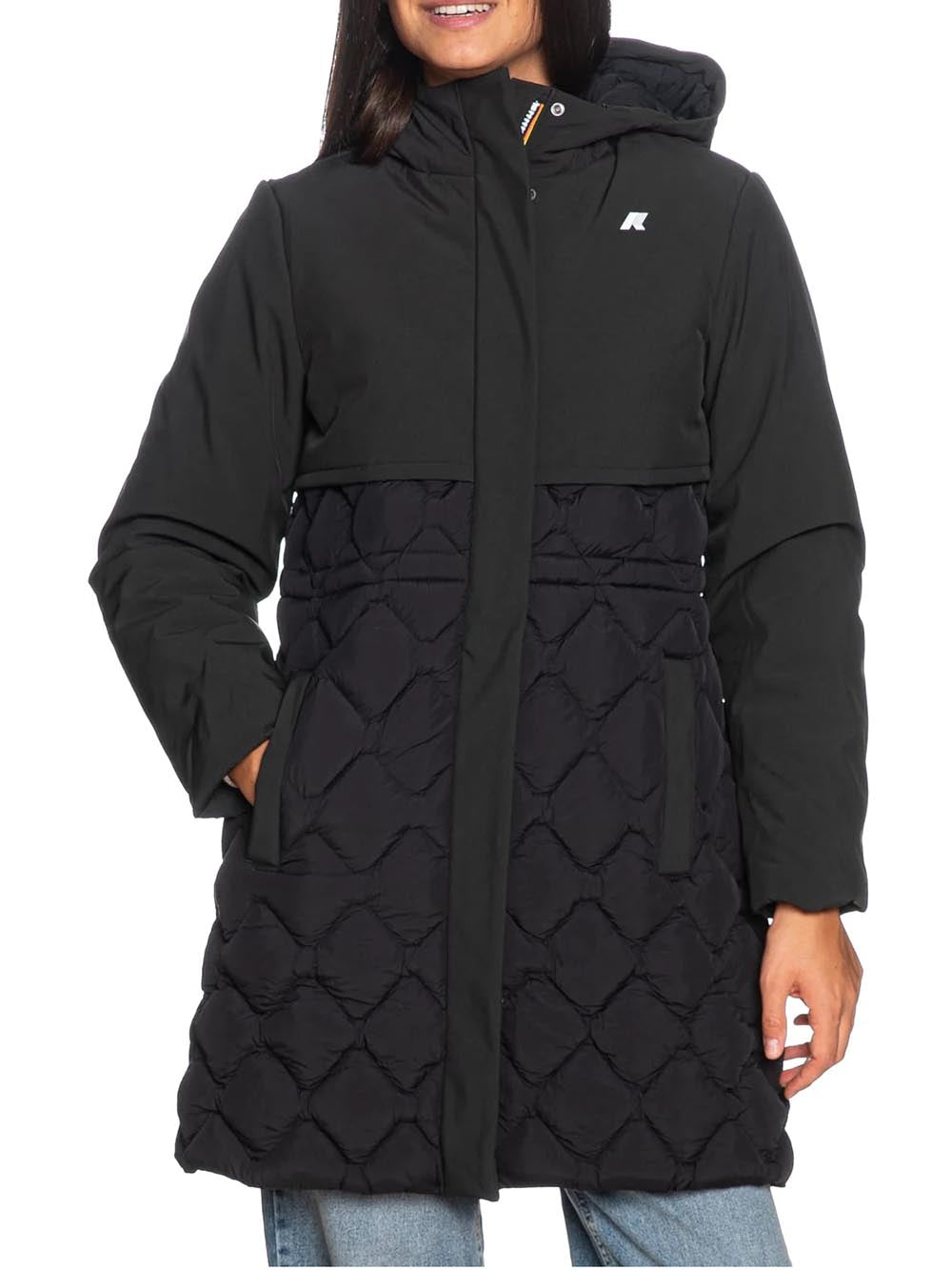 K-Way Giubbotto lungo Donna Mod. K8161EW SIPHELLE USY Nero