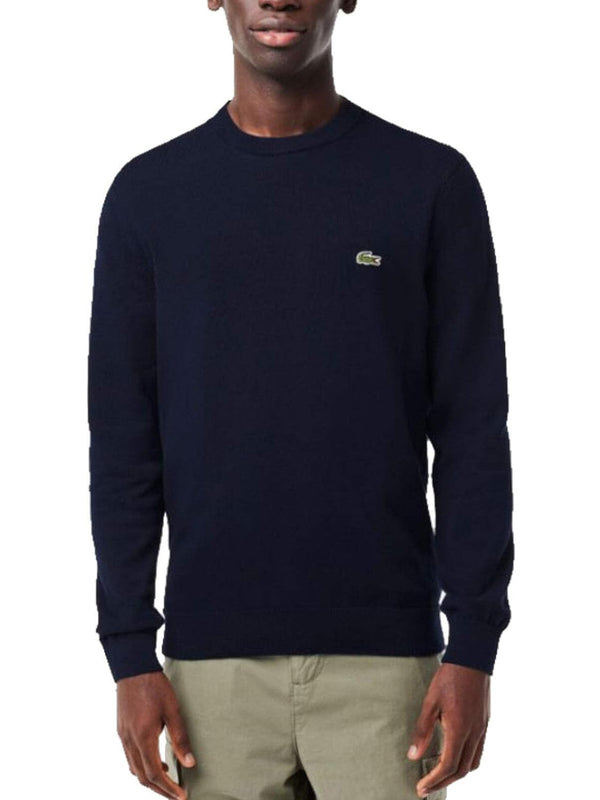 Lacoste Maglione Girocollo Uomo Mod. AH0128 COTONE 166 Blu