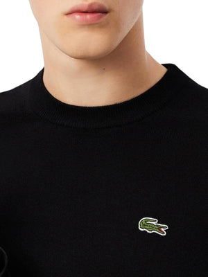 Lacoste Maglione Girocollo Uomo Mod. AH3225 LANA 031 Nero