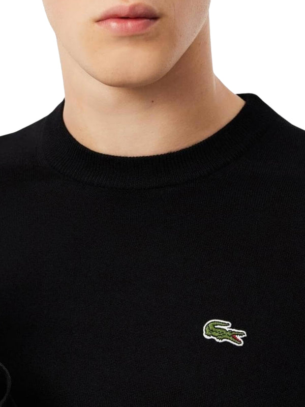Lacoste Maglione Girocollo Uomo Mod. AH3225 LANA 031 Nero