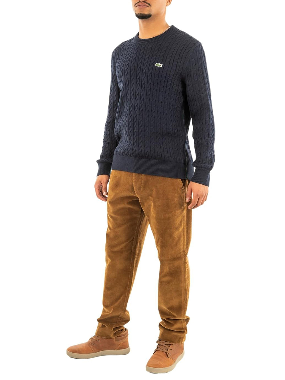 Lacoste Maglione Girocollo Uomo Mod. AH3225 LANA 166 Blu