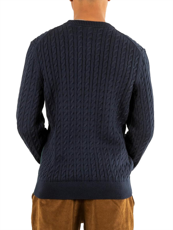 Lacoste Maglione Girocollo Uomo Mod. AH3225 LANA 166 Blu