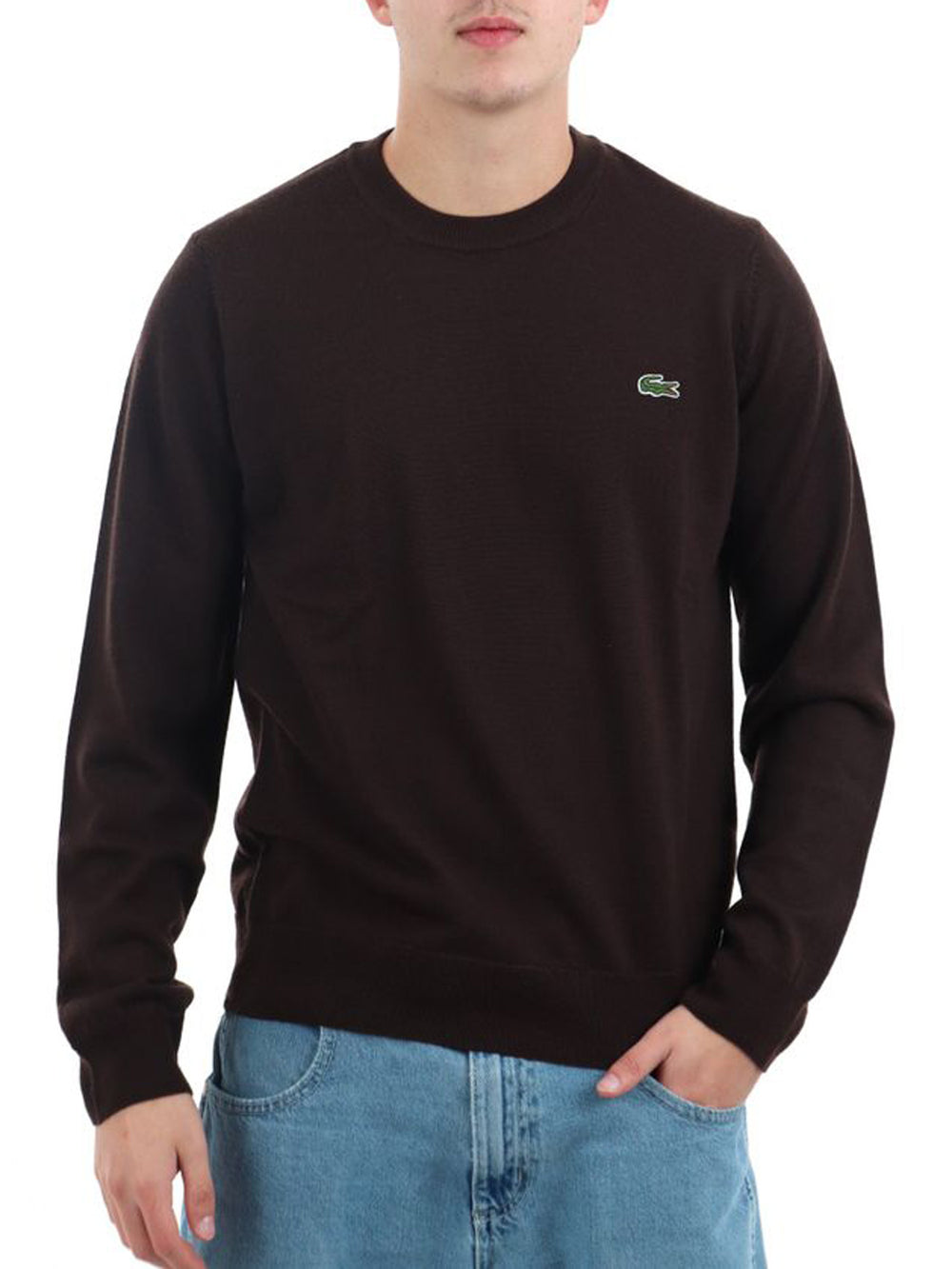 Lacoste Maglione Girocollo Uomo Mod. AH3225 LANA 3KE Bordeau