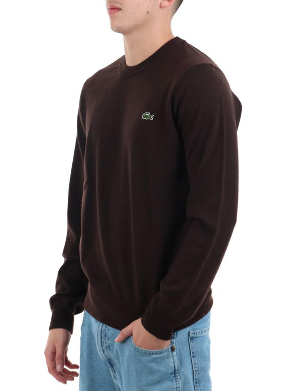 Lacoste Maglione Girocollo Uomo Mod. AH3225 LANA 3KE Bordeau