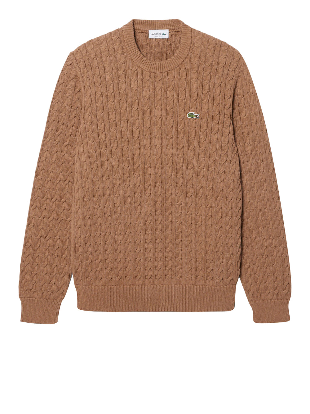 Lacoste Maglione Girocollo Uomo Mod. AH762 TRECCIA COTUQW Tabacco