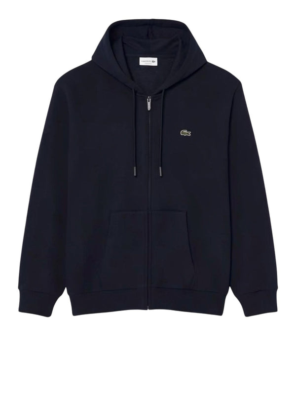Lacoste Felpa Zip Uomo Mod. SH8864 FELPATA 166 Blu
