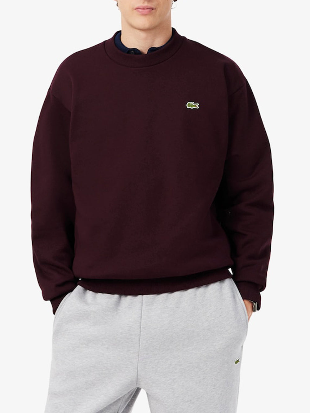 Lacoste Felpa G Uomo Mod. SH8868 FELPATA 3KE Bordeau