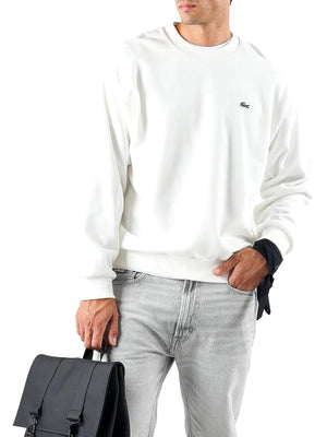 Lacoste Felpa G Uomo Mod. SH8868 FELPATA 70V Bianco