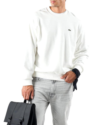 Lacoste Felpa G Uomo Mod. SH8868 FELPATA 70V Bianco