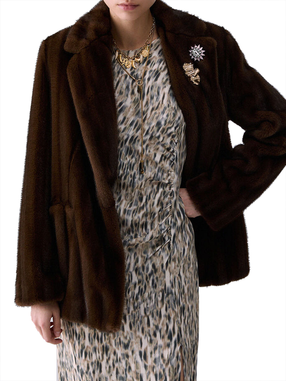 Liu Jo Eco-Pelliccia Donna Mod. CF6018 ES046 01629 Moro
