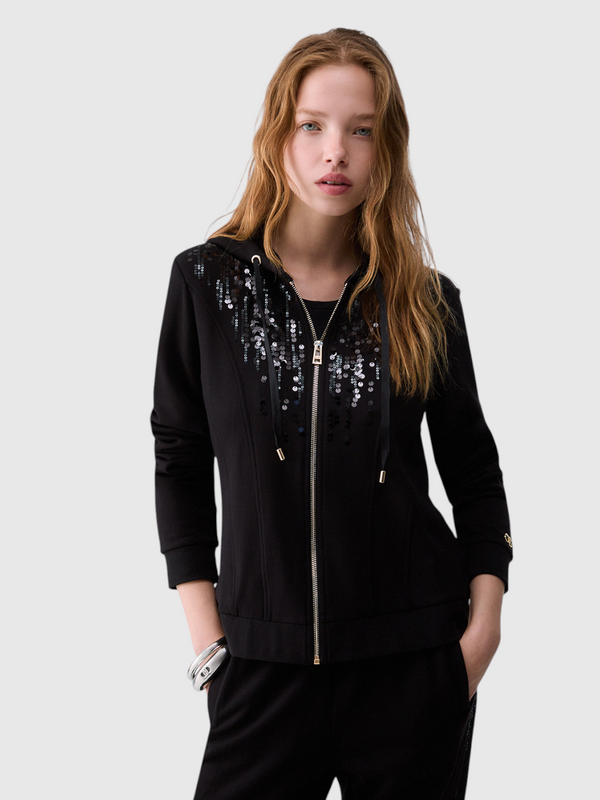 Liu Jo Felpa cappuccio Donna Mod. TF6134 FS576 22222 Nero