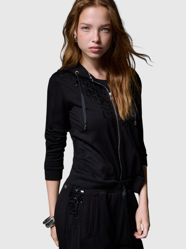 Liu Jo Felpa cappuccio Donna Mod. TF6134 FS576 22222 Nero