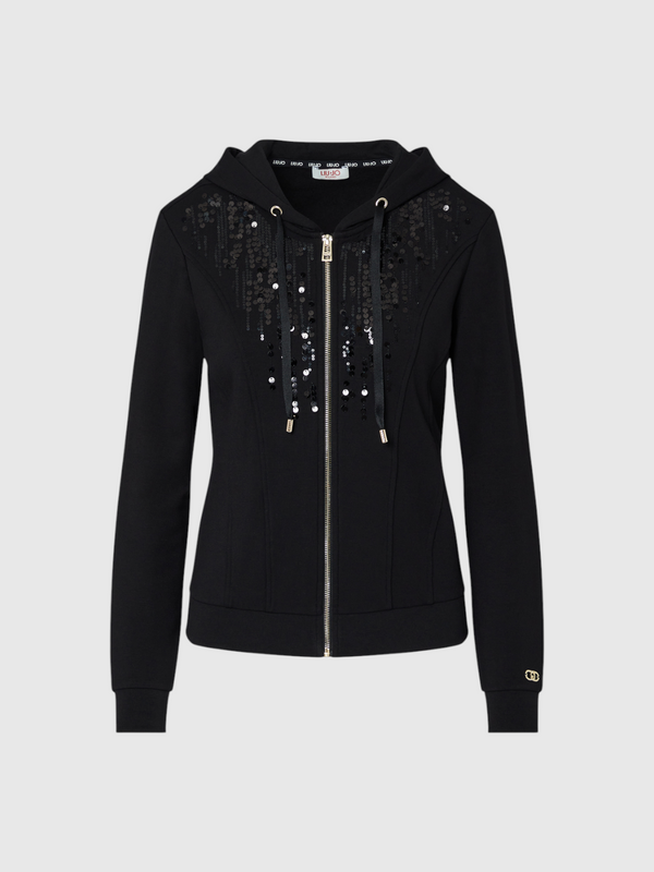 Liu Jo Felpa cappuccio Donna Mod. TF6134 FS576 22222 Nero