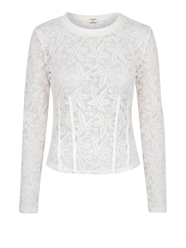 Liu Jo T-shirt Donna Mod. TF6152 J3968 10701 Panna