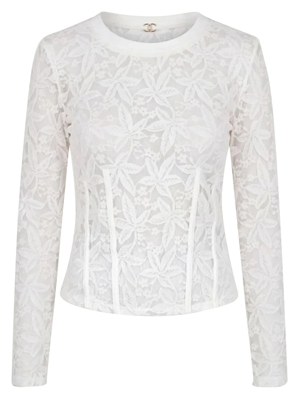 Liu Jo T-shirt Donna Mod. TF6152 J3968 10701 Panna
