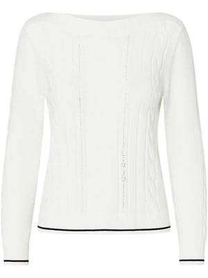 Liu Jo Maglia Donna Mod. TF6189 MS63L V9382 Bianco
