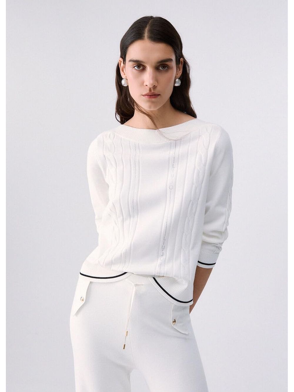Liu Jo Maglia Donna Mod. TF6189 MS63L V9382 Bianco