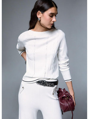Liu Jo Maglia Donna Mod. TF6189 MS63L V9382 Bianco