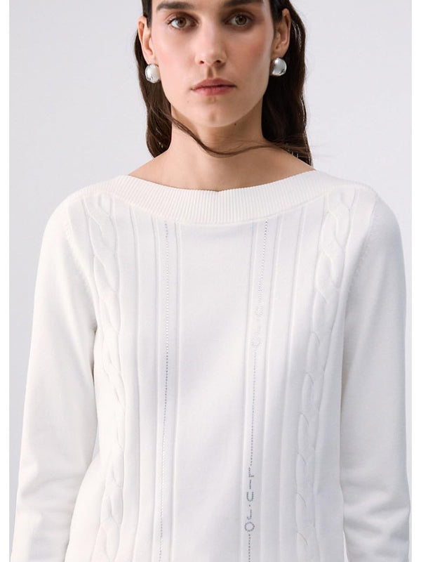 Liu Jo Maglia Donna Mod. TF6189 MS63L V9382 Bianco