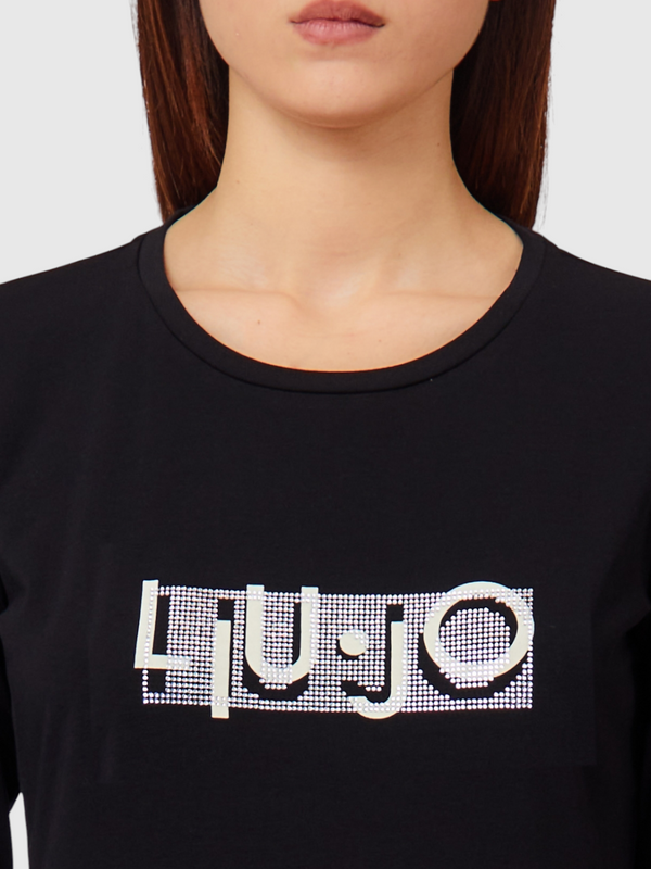 Liu Jo T-shitr ml Donna Mod. TF6248 JS003 L9293 Nero
