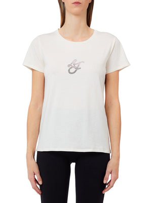 Liu Jo T-shirt Donna Mod. TF6251 JS923 L9314 Panna