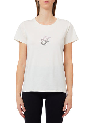Liu Jo T-shirt Donna Mod. TF6251 JS923 L9314 Panna