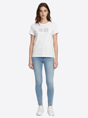 Liu Jo T-shirt Donna Mod. TF6251 JS923 Q9808 Bianco
