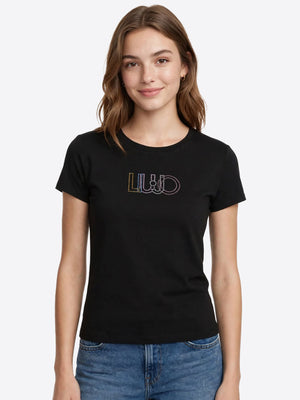 Liu Jo T-shirt Donna Mod. TF6251 JS923 W9415 Nero