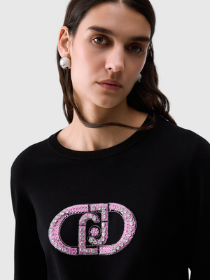 Liu Jo Maglia Donna Mod. TF6261 MS63L L9312 Nero