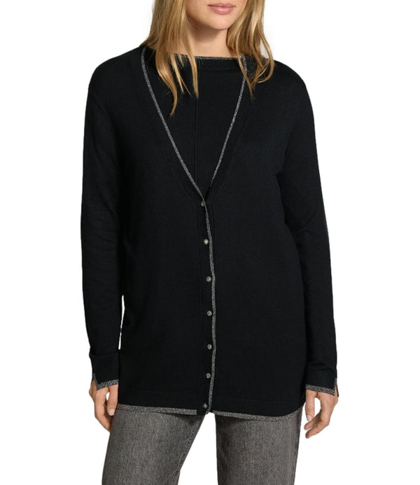 Liu Jo Cardigan Donna Mod. WF6083 MS49I 22222 Nero