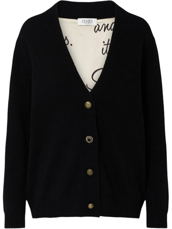 Liu Jo Cardigan Donna Mod. WF6417 MS009 L9456 Nero