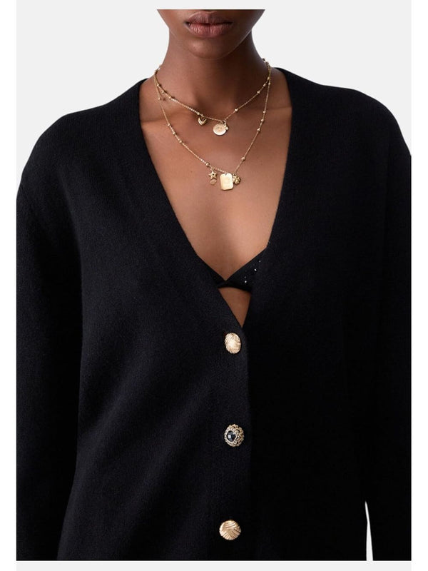 Liu Jo Cardigan Donna Mod. WF6417 MS009 L9456 Nero