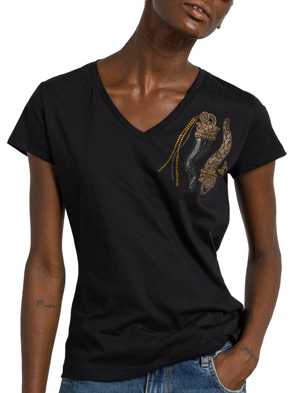 Liu Jo T-shirt Donna Mod. WF6447 JS923 L9413 Nero