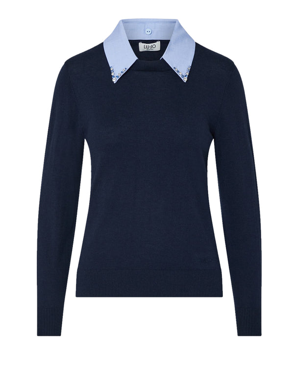 Liu Jo Maglia Donna Mod. WF6452 MA16R L9446 Blu