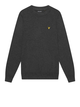 Lyle & Scott Maglione Girocollo Uomo Mod. KN2110VC COT-MER 398 Antracite