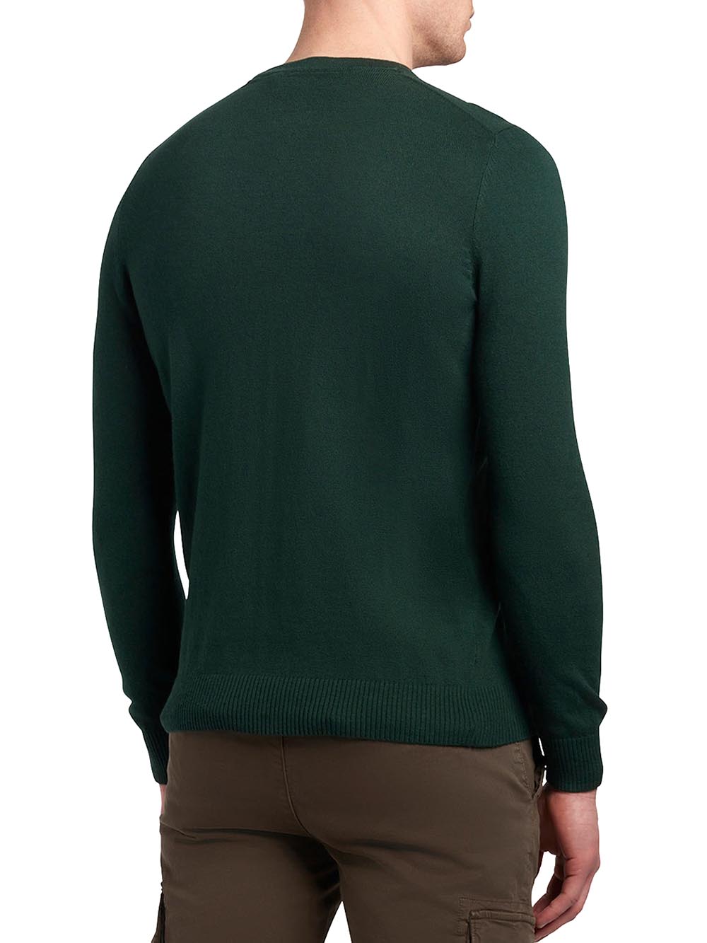 Lyle & Scott Maglione Girocollo Uomo Mod. KN2110VC COT-MER W486 Verde