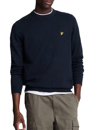 Lyle & Scott Maglione Girocollo Uomo Mod. KN2110VC COT-MER Z271 NAVY