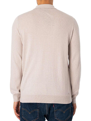 Lyle & Scott Polo Manica Lunga Uomo Mod. KN2113VC COT-MER W870 Avorio