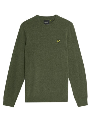 Lyle & Scott Maglione Girocollo Uomo Mod. KN2114VC LANA X937 Verde