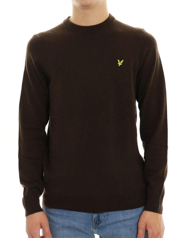 Lyle & Scott Maglione Girocollo Uomo Mod. KN2114VC LANA Y176 Moro