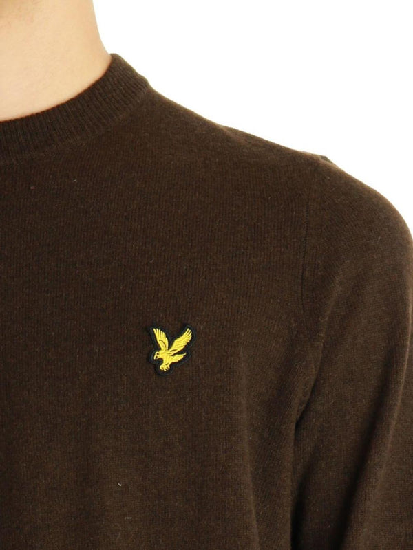 Lyle & Scott Maglione Girocollo Uomo Mod. KN2114VC LANA Y176 Moro