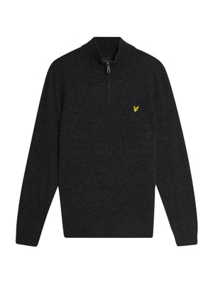 Lyle & Scott Maglione 1/2 Zip Uomo Mod. KN2330V LANA W155 Nero