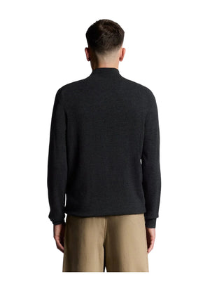 Lyle & Scott Maglione 1/2 Zip Uomo Mod. KN2330V LANA W155 Nero