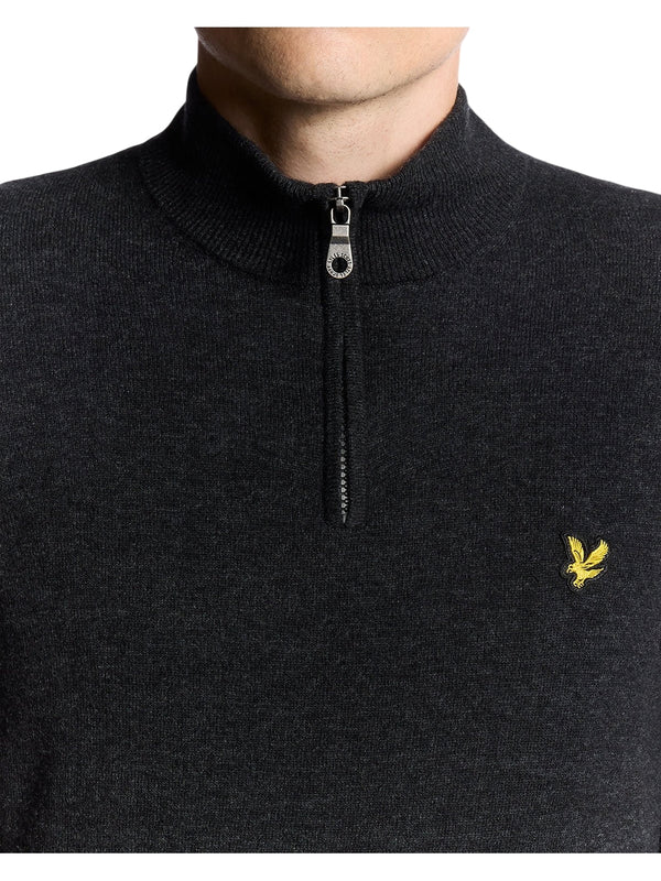 Lyle & Scott Maglione 1/2 Zip Uomo Mod. KN2330V LANA W155 Nero
